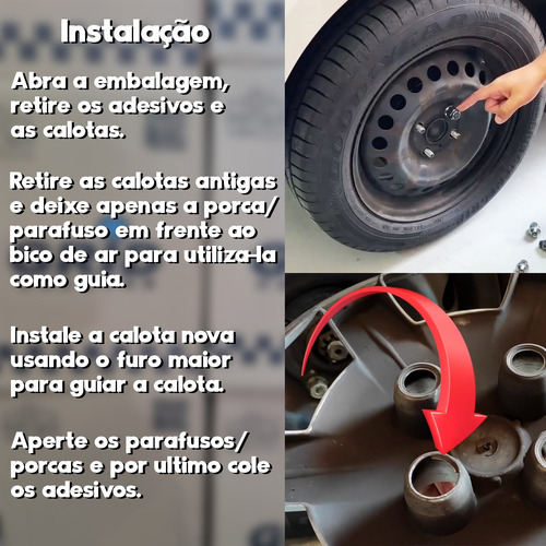 Jogo Calota Volkswagen Aro 15 Gol G3 G4 G5 G6 G7 4 Peças