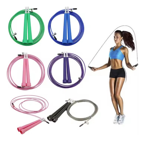 Soga De Saltar Dual Rope Entrenamiento Fitness Box Crossfit Azul
