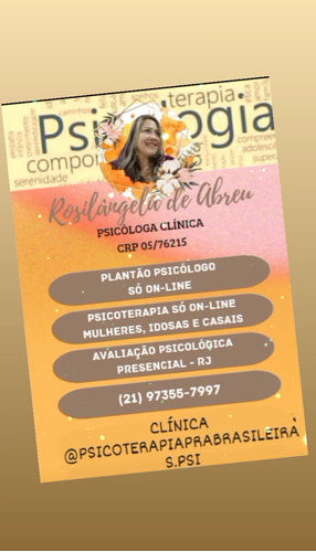 Cartaz Da Psicóloga Rosilângela!!! Agenda Aberta !!!