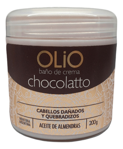 Baño De Crema Capilar Chocolatto Cabello Dañado Olio X 200