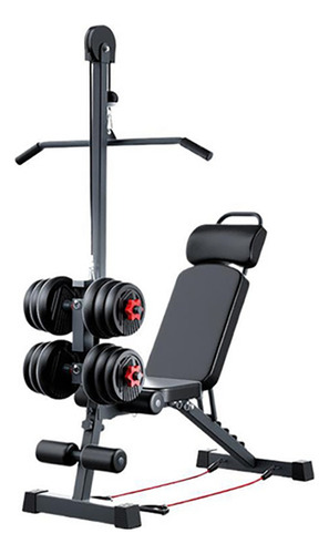 Banco Para Ejercicio 11en1 Multifuncional Plegable Gym Casa Negro