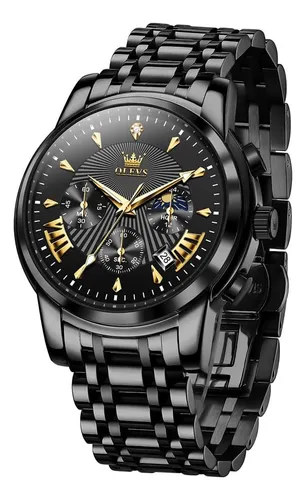 comprar Olevs Relojes Negros Para Hombres Cronógrafo Relojes De Para