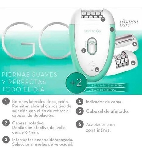 Imagen 2 de 4 de Depiladora Electrica Ga.ma Italy Professional Skin Pro Go 2