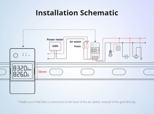Sonoff Pow Elite 16a Wifi Consumo Kw Powr316d Ewelink Alexa