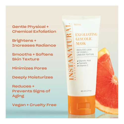 Mascarilla Exfoliante Con Ácido Glicólico 57gr Instanatural