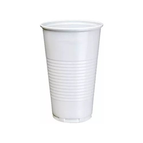 Vaso Plastico Descartable Blanco 330 Cc X 100 Agua Gaseosa