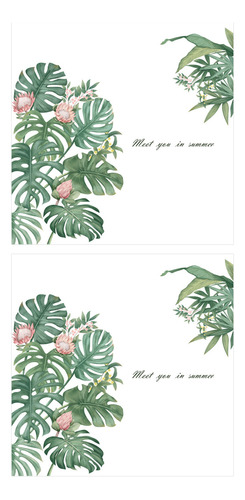 Set De Pegatinas De Pared Monstera Para Decoración De Sala D