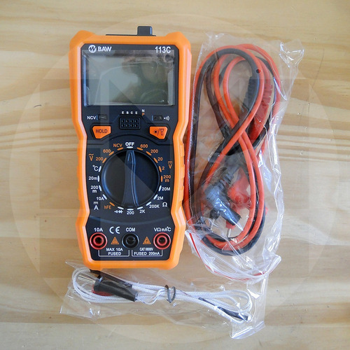 Imagen 8 de 10 de Tester Multimetro Digital Rm113c Buzzer Iman Display Luz Baw