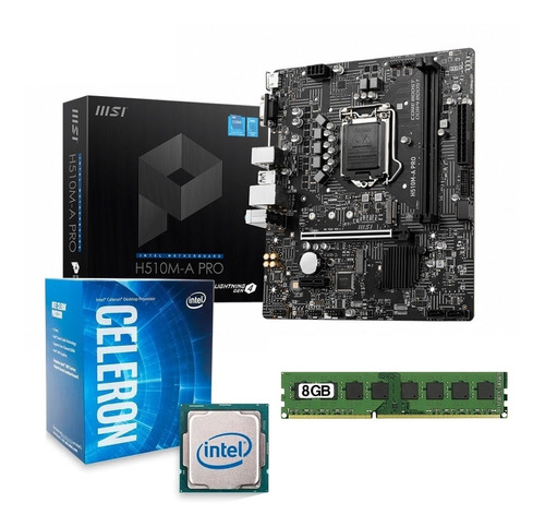 Combo Actualizacion Msi H510ma + Intel Celeron G5905 + 8 Gb