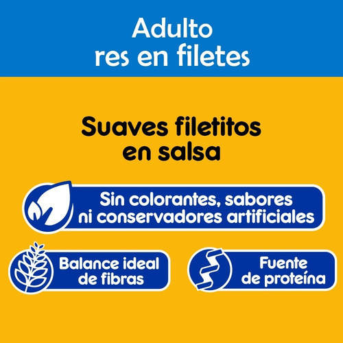 Imagen 4 de 5 de Pedigree, Alimento Perros Adultos, Res, 30 Sobres, 100g C/u