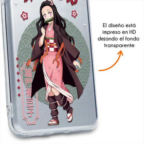 Funda Para Motorola Demon Slayer Nezuko Case Anime Anticaída