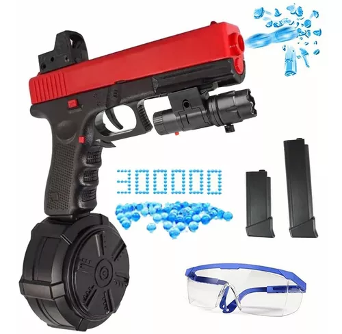 Conjunto de armas de água, laser ou blaster, revólveres e