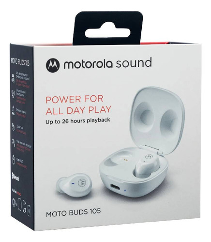 Audífonos Motorola Moto Buds 105 True Wireless Blanco