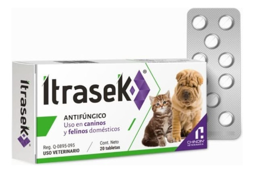 Itrasek Antifungico Perro Gato Micosis  *** 20 Tabletas ***