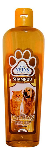 Shampoo Para Gato E Cachorro De 500 Ml Vetys Do Brasil Fragrância Pelos Dourados