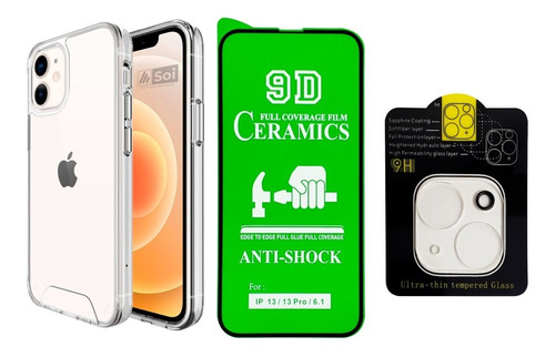 Estuche + Camara + Ceramico Brillante Compatible Para iPhone