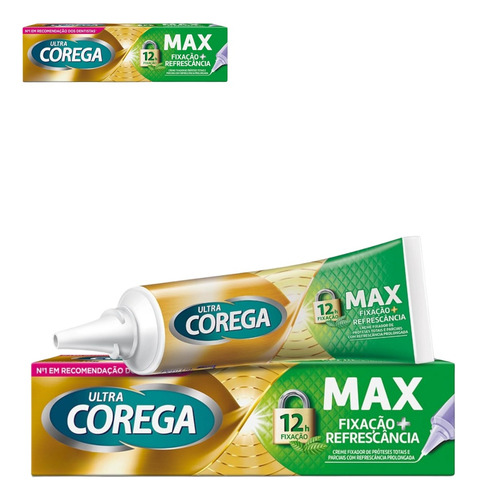 Creme Fixador Dentadura Max Fixação + Refrescância Corega