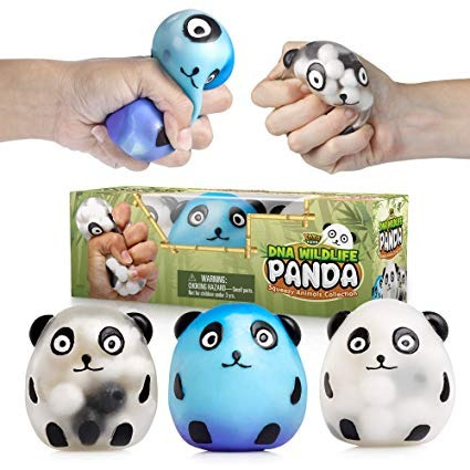 Adn Juguetes Yoya Fauna De Panda Bola De La Tensión [3-pack]