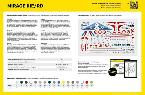 Avião Mirage Iii E / Rd Kit Heller 1/48 Molde Kinetic