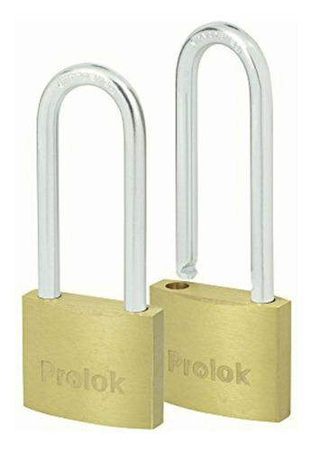 Lock 11cap Prolok Juego De 2 Candados Latón Gancho Largo,