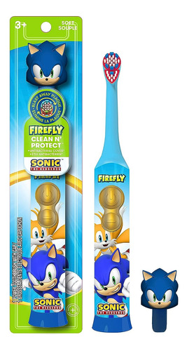 Cepillo De Dientes Firefly Bob Esponja Y Sonic Para Niños 