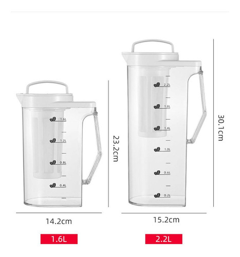 Cafetera Fría, Cafetera Helada, Jarra Para Nevera, 2.2l