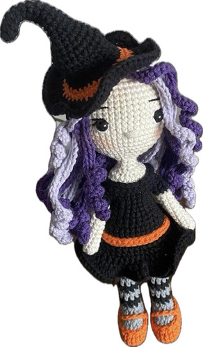 Bruja/brujita De Halloween Tejida Crochet Amigurumi