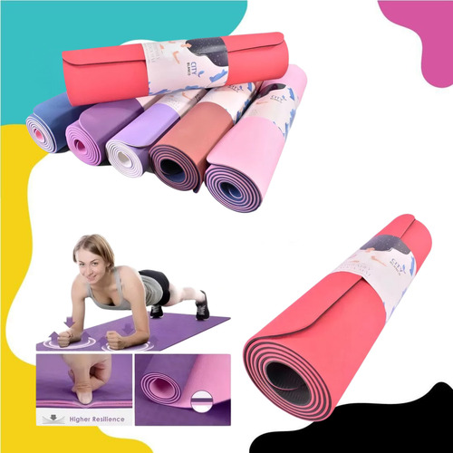 Colchoneta Mat Yoga Goma Eva 173 X 8 Mm Variedad Colores Color Azul
