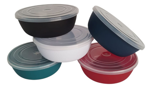 Bowl Compotera Con Tapa X10 Apilables Apto Freezer Y Microo Surtidos