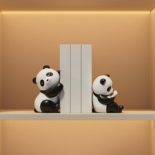 Panda Bookends Estatuas Resin Animal Estatuillas Lindas