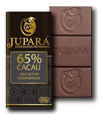 Kit 26 Barras De Chocolates Jupará 65% Cacau - Sem Lactose