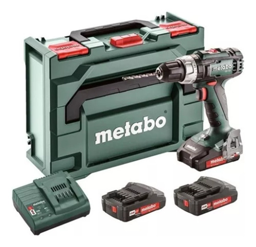 Taladro Atornillador Percutor 2 Bateria Metabo 13mm Sb18l