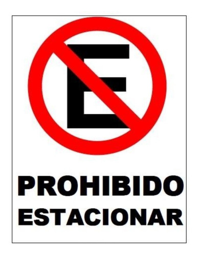 Imagen 2 de 3 de Cartel No Prohibido Estacionar Impreso Plastico 30x22cm E25