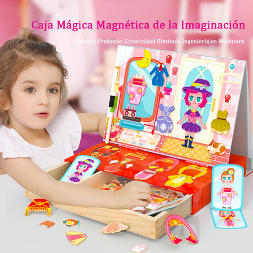 Rompecabeza Magnético De Vestir Jueguete Didáctico De Madera