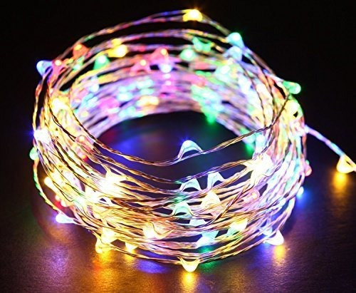 Cadena De Luces De Hadas Multicolores, 33 Pies, 100 Led, Imp