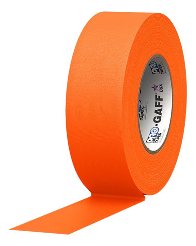 Cinta Adhesiva Gaffer Naranja Fluor 2 Pulgadas X 55 M Lisa