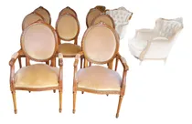 Comprar Antiguo De Juego De 6 Sillas Y 2 Sillones Luis Xvi Galli