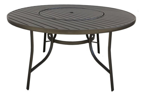 Conjunto Mesa Redonda 150cm Com Giratória Central Porto Wt