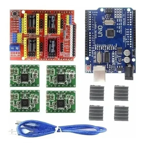 Kit Cnc Shield V3 + Compatível Arduino Uno R3+4 Drive A4988 | Frete grátis