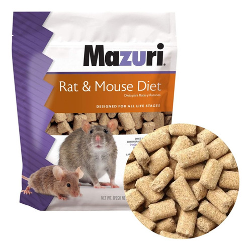 Mazuri Rat & Mouse Alimento Ratas Ratones Roedores Mascotas