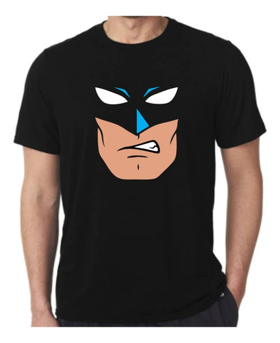 Remera Batman Comic Cara Batman Old Clásica