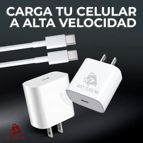 Cargador Carga Rápida 20w Usb C Cable 1m Para Android Apple