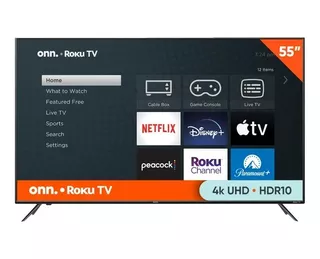 Pantalla Onn 55'' Roku Smart Tv 4k 100012586 + Soporte