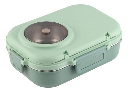 Almoço Térmico Isolado Verde De 1100 Ml, Camada Dupla, 3 Gra