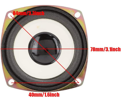 3 Pulgadas Mini Altavoz De Audio De Frecuencia Completa 4ohm
