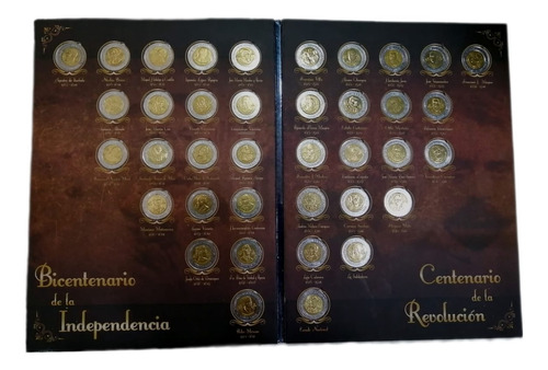 Álbum Monedas 5 Pesos Independencia Y Revolución Completo