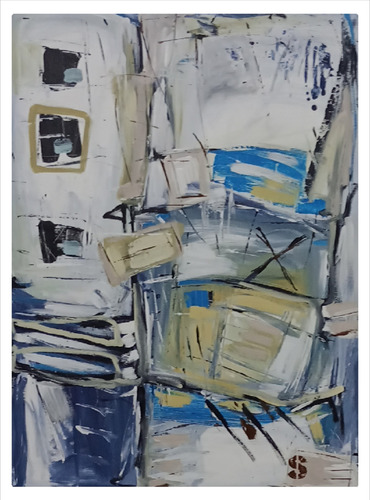 Cuadros Abstractos Pintados A Mano 60x80 Cm