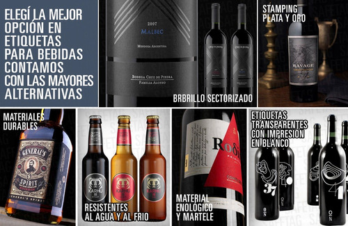 Etiquetas Texturadas Enologicas Artesanal Delicatesen Vinos Bebidas Troquelados Especiales Formas Resistentes Stamping