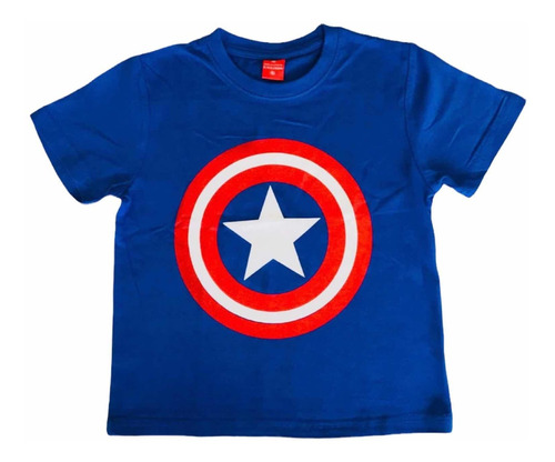 Polera Niño Diseño Capitán America Talla 10.