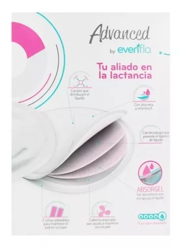 Protectores Evenflo Para Lactancia Con Absogel -24 Unidades